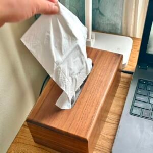 Wooden high-quality office desk or dining table tissue box
