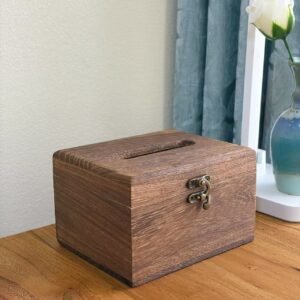 High cost-effective solid wood, paulownia wood, and cork material desktop tissue box